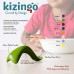 Kizingo Toddler Spoon Two Pack | Curved Self-Feeding Baby Spoon | Right-Handed | Pea and Carrot | Eating Utensil - B07BR2TTY7